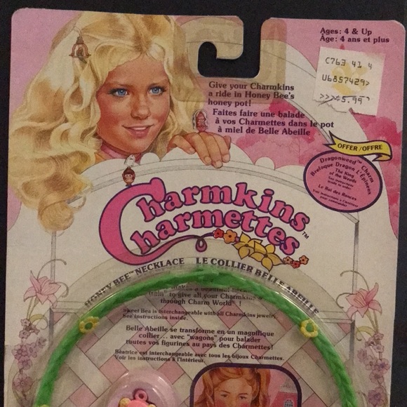 Charmkins - Honey Bee Necklace and Sweet Bea Charm. 1984 In original package. - Picture 3 of 14